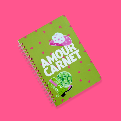 Amour carnet vert