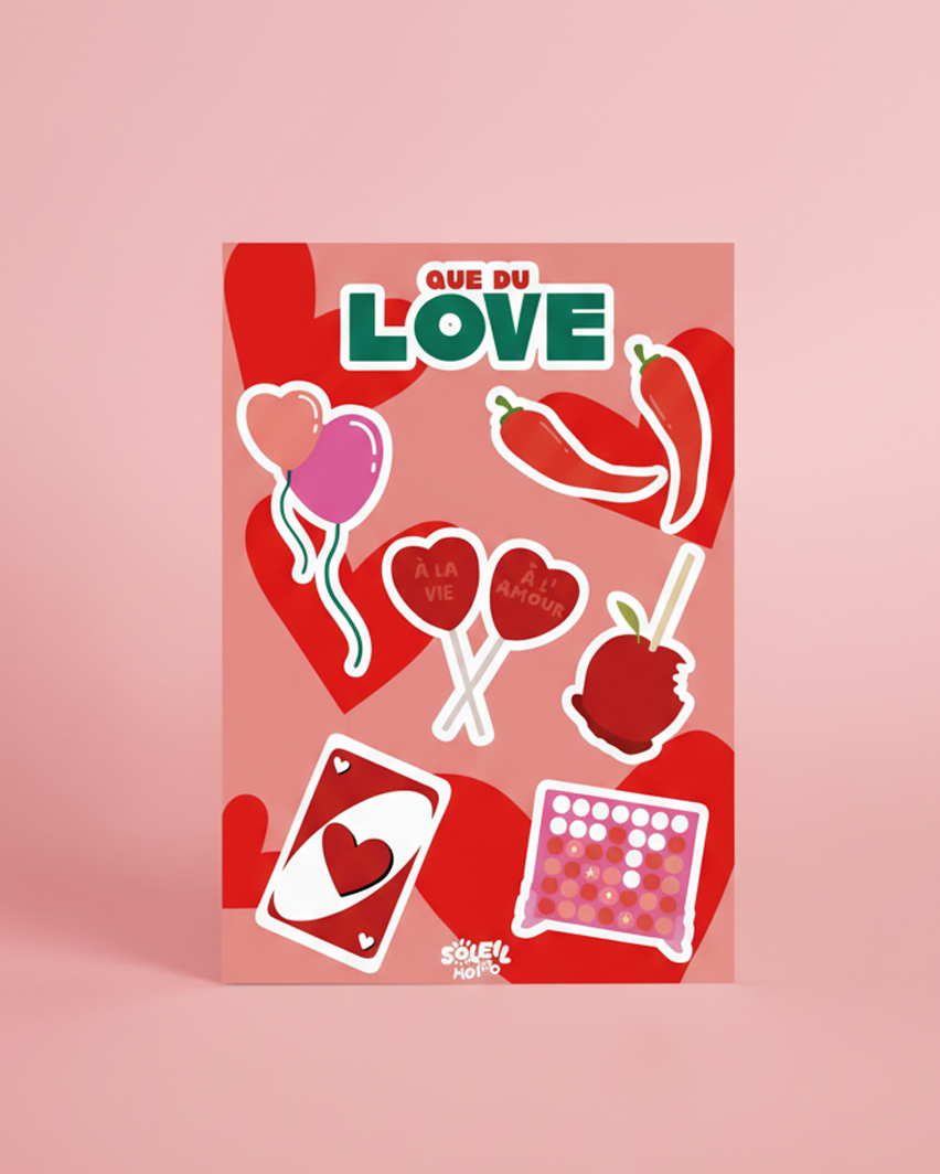 Stickers "Que du love"