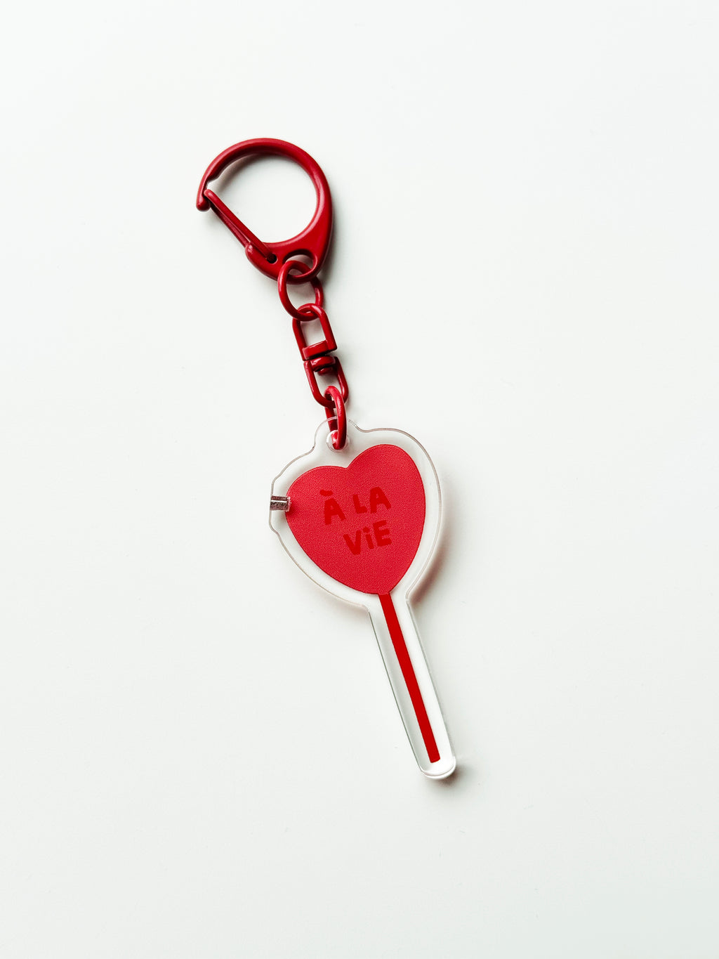 Porte-clés double sucettes coeur