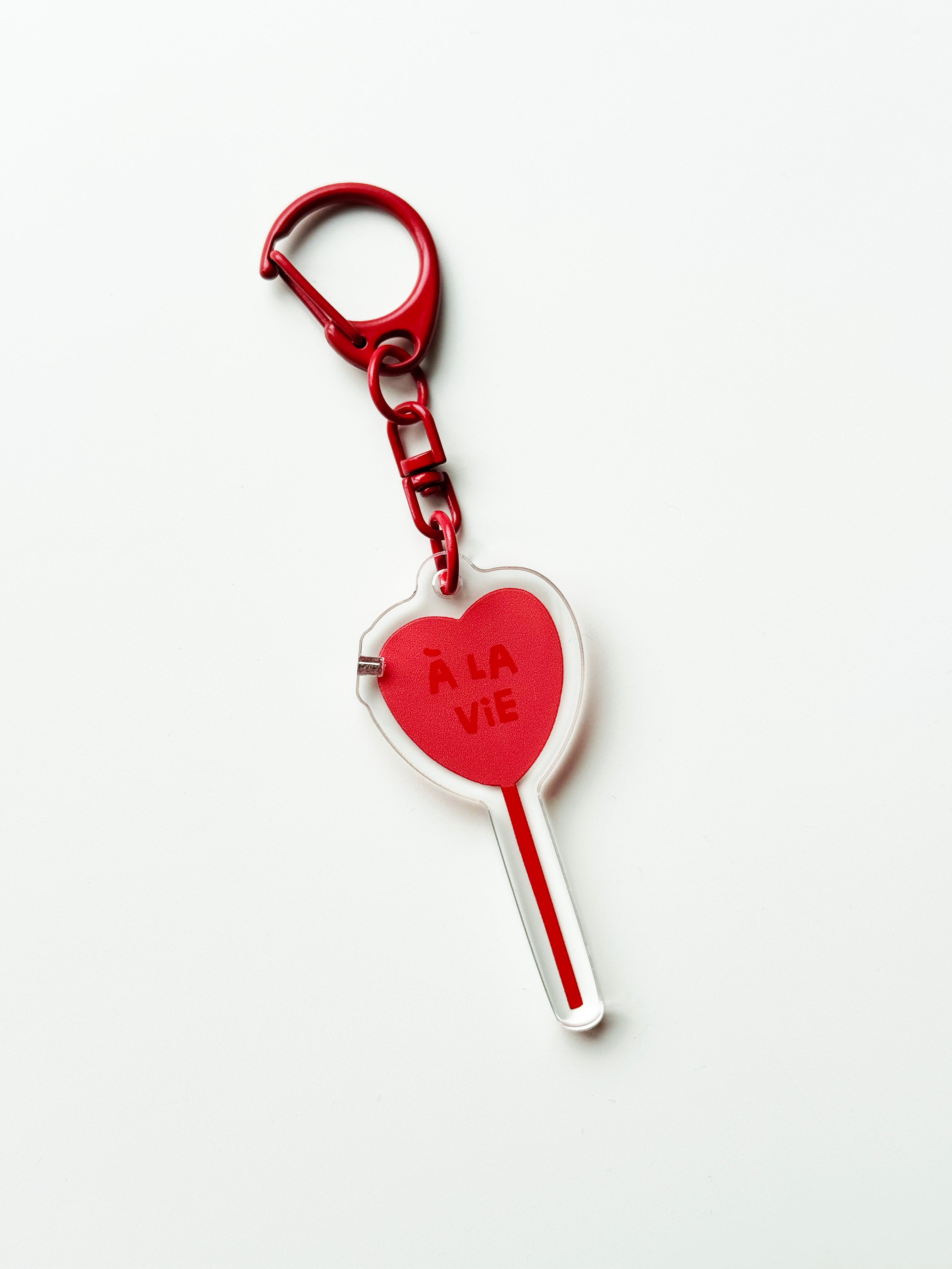 Porte-clés double sucettes coeur