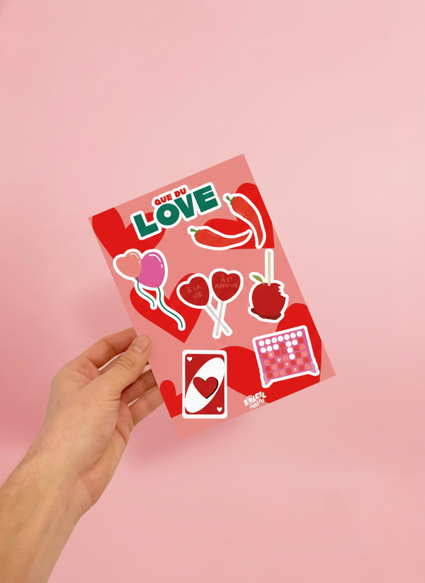 Stickers "Que du love"