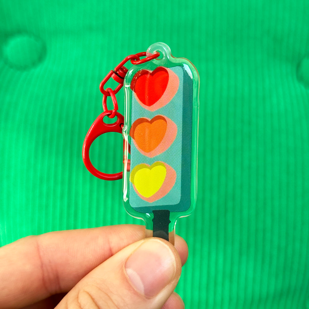 Porte-clés Coeur en feu