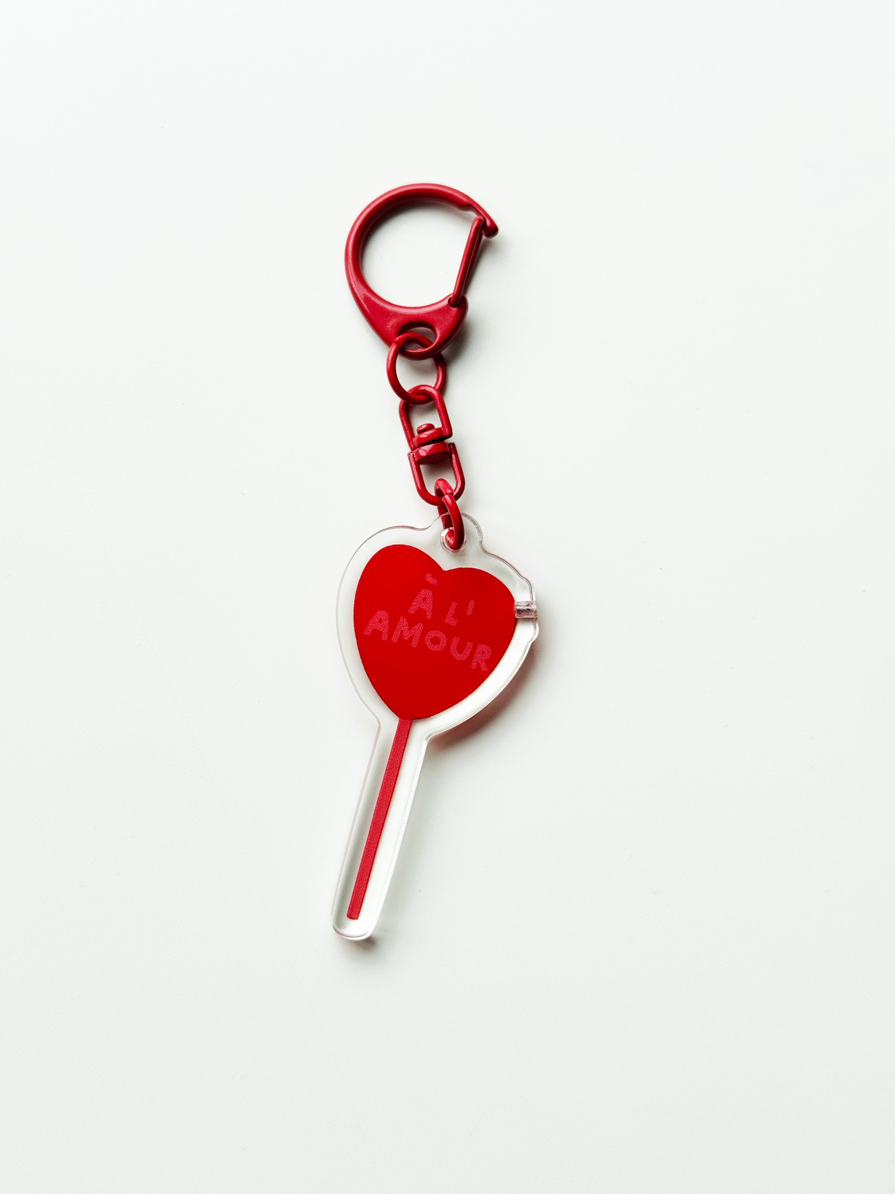 Porte-clés double sucettes coeur