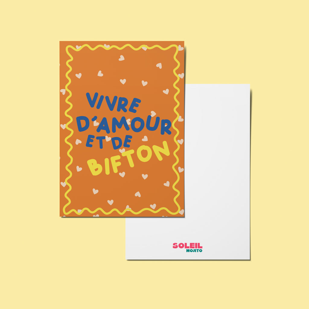 CARTE - VIVRE D'AMOUR ET DE BIFTON