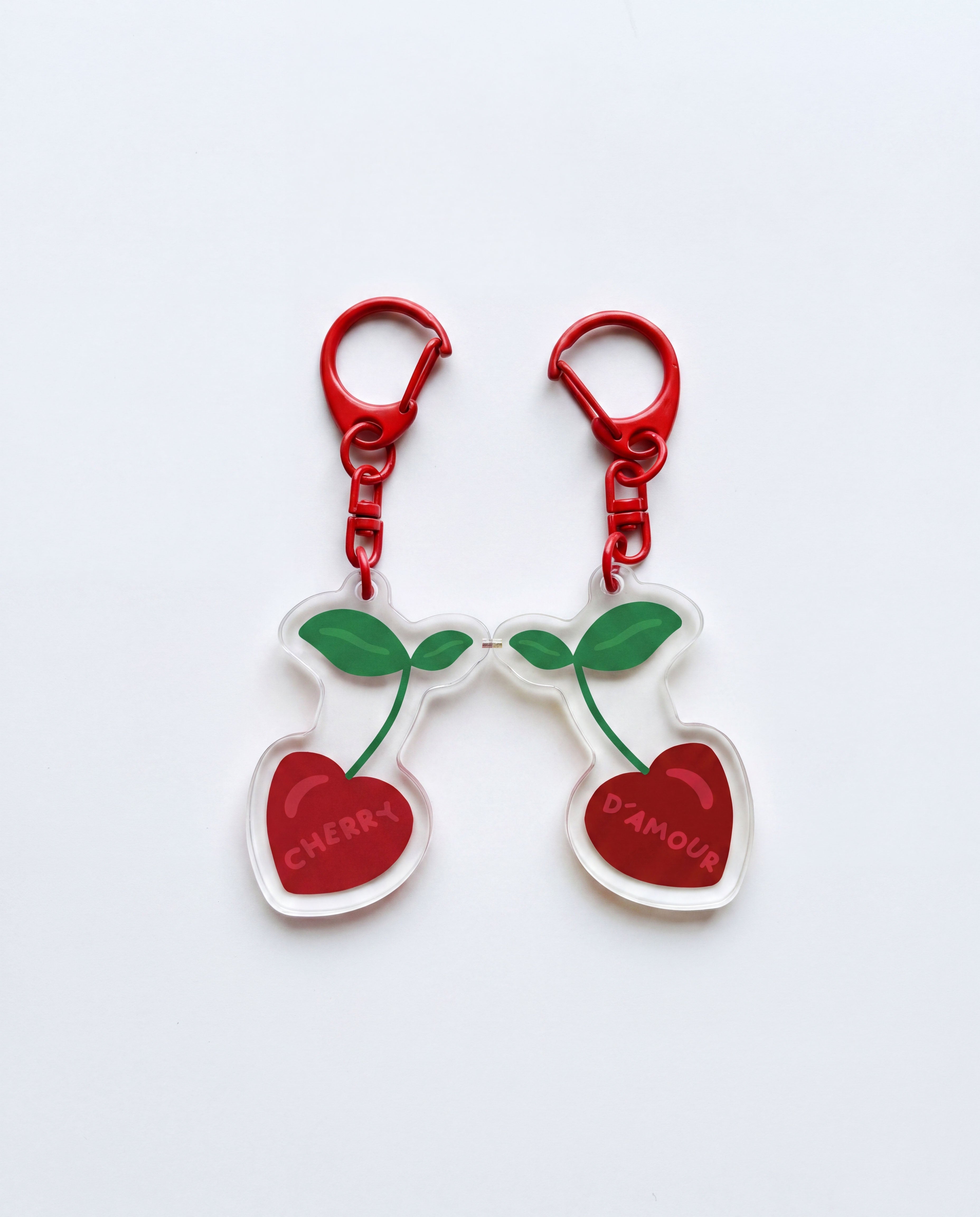 Porte-clés double Cherry d'amour