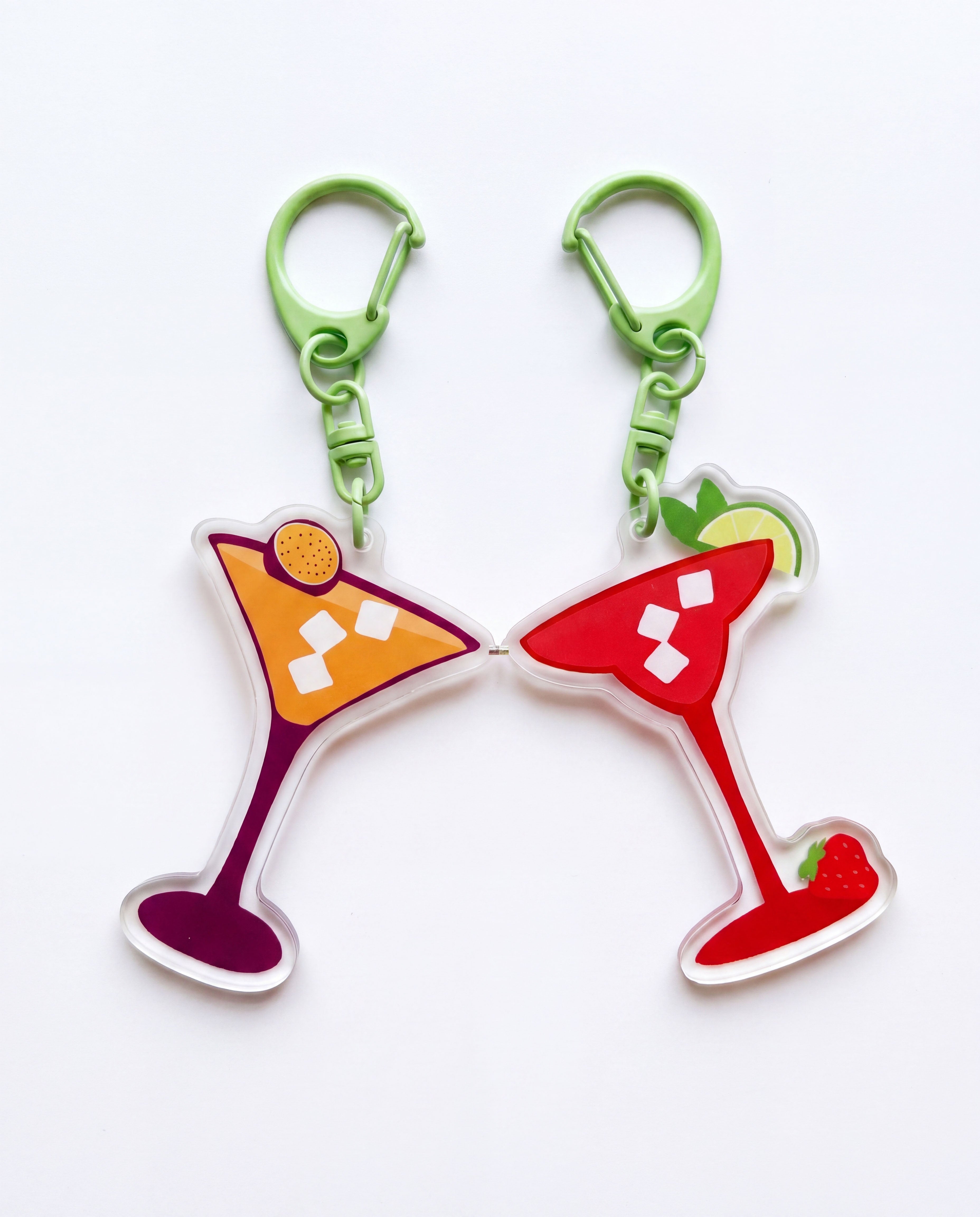 Porte-clés double Cocktails
