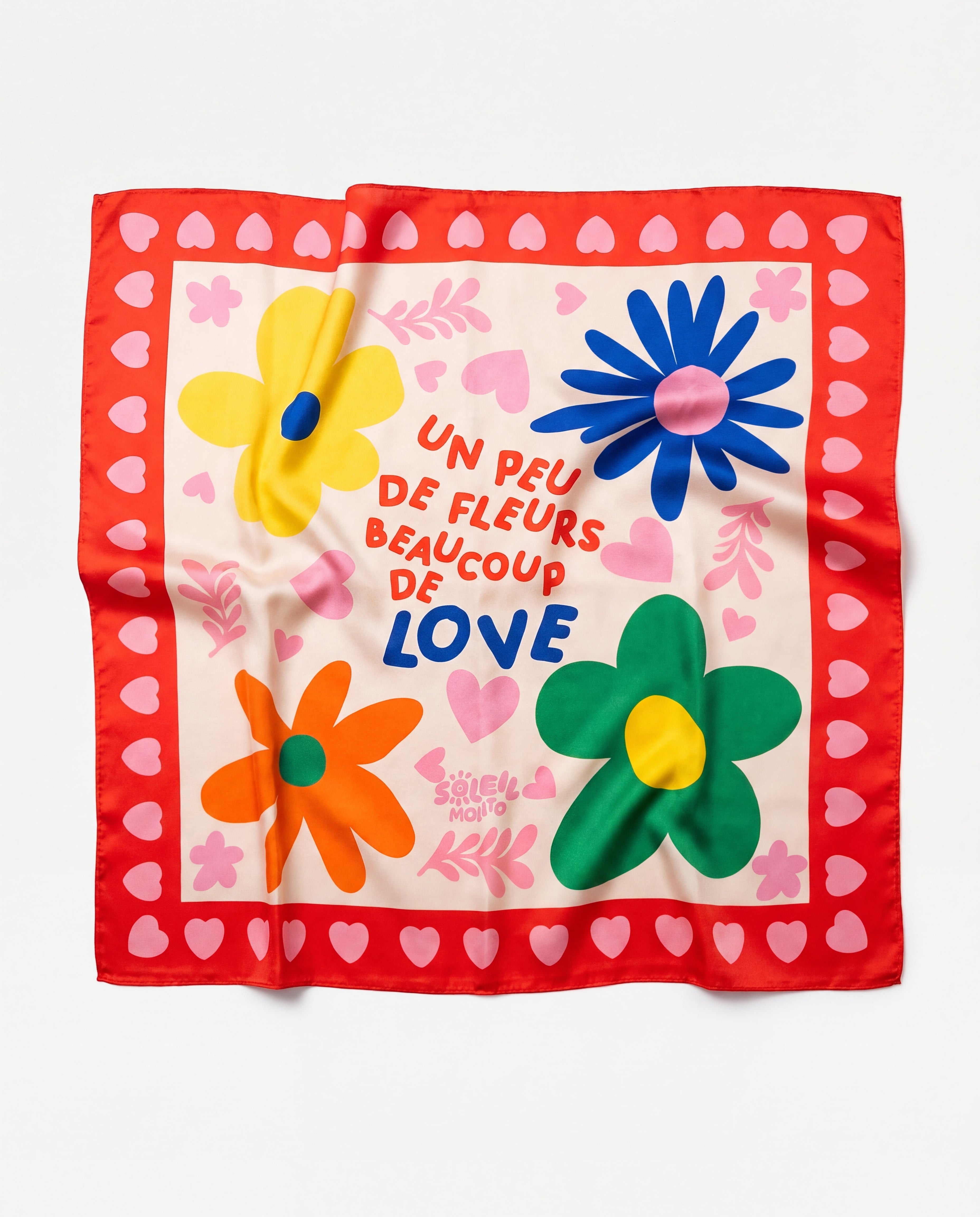 FOULARD - FLEURS ET LOVE