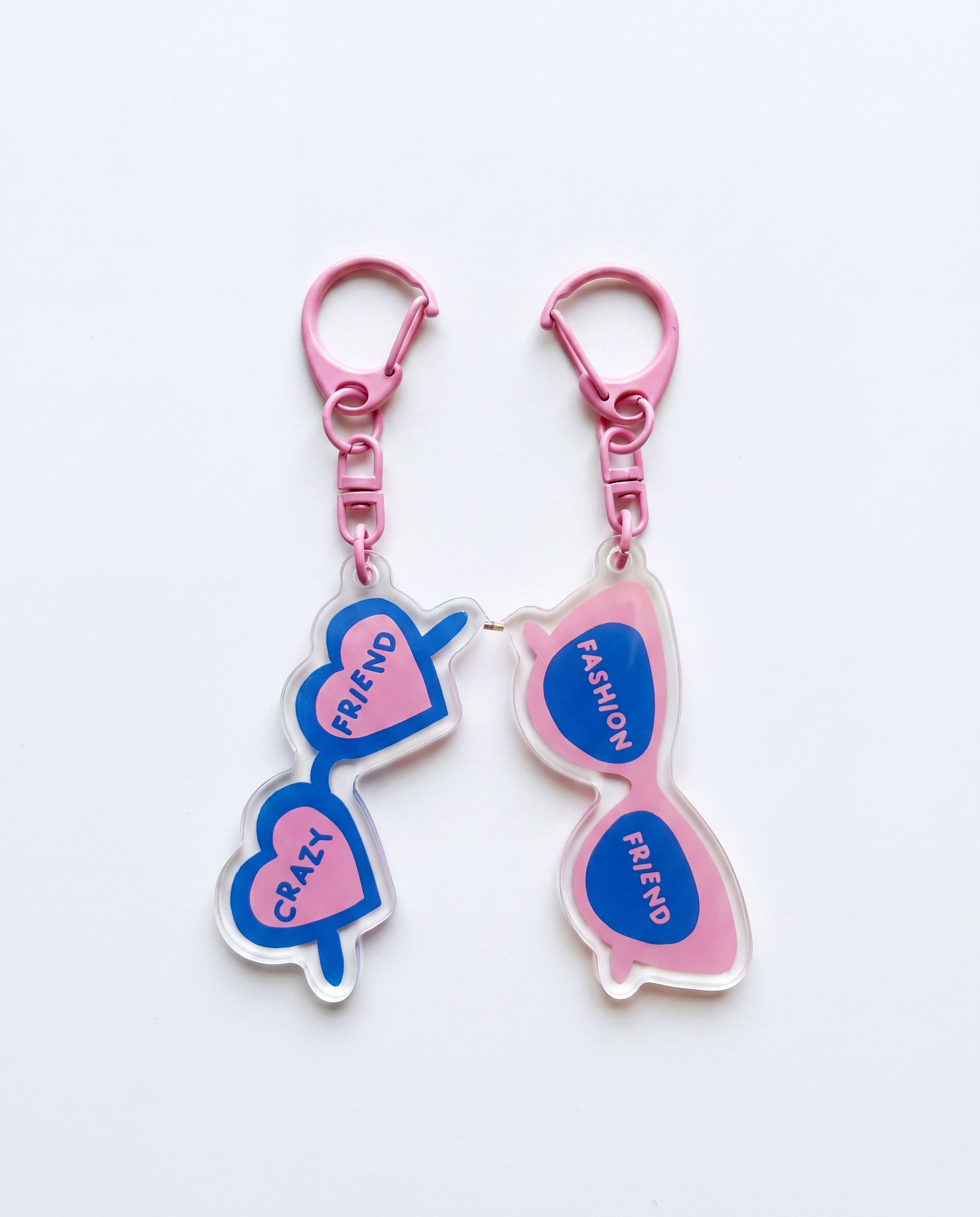Porte-clés double Crazy & fashion friends